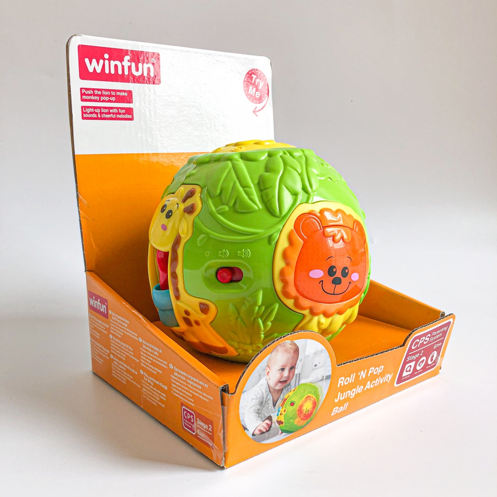 Đồ chơi quả bóng tập bò phát sáng, có nhạc Winfun 0788NL