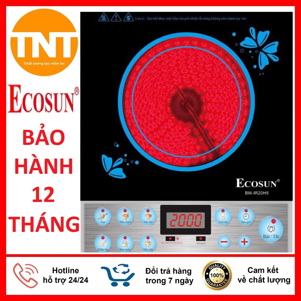 [Mã 155ELSALE giảm 7% đơn 300K] Bếp hồng ngoại cao cấp Ecosun BM- IR20H5 chính hãng giá tốt, bảo hành 12 tháng