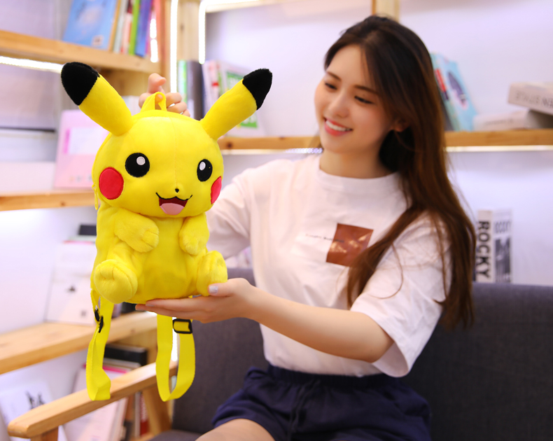 Balo Đeo Vai Hình Pikachu Nhồi Bông Dễ Thương Cho Người Lớn