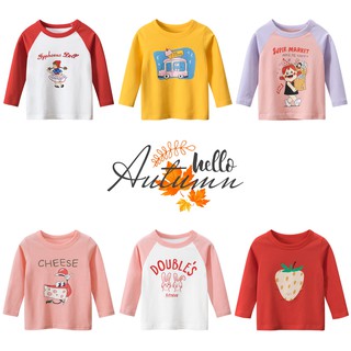 Áo bé gái 27HOME áo thun dài tay cho bé họa tiết đáng yêu chất cotton