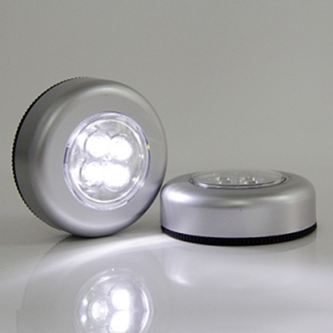 Đèn Led cảm ứng tròn 3 bóng dán tường siêu sáng/ Đèn led cảm ứng chạm chiếu sáng tủ quần áo, bếp, cầu thang