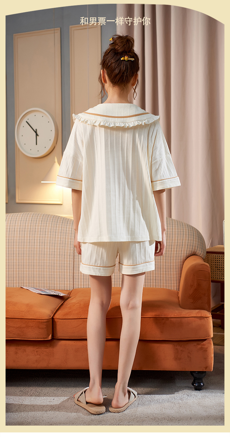 Bộ Đồ Ngủ Cotton Tay Ngắn Thoải Mái Kiểu Dáng Đơn Giản Đáng Yêu Dành Cho Nữ | BigBuy360 - bigbuy360.vn