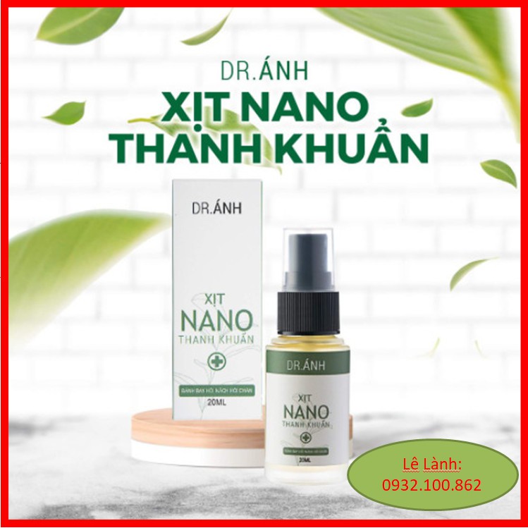 [Freeship] Xịt Nano Thanh Khuẩn Dr.Ánh, Khử Mùi Hôi Nách Hôi Chân, Mùi Hôi Cơ Thể. Thơm mát tạm biệt mùi hôi