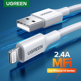 Ugreen dây cáp sạc nhanh mfi usb sang lightning cho iphone 14 13 12 11 pro max 2.4a