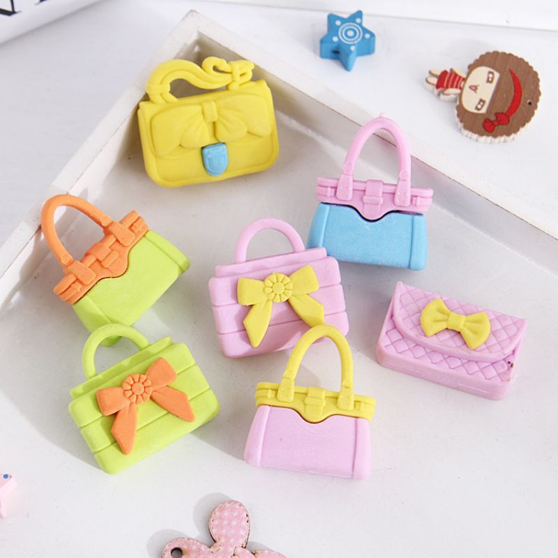 Set 2 Gôm Tẩy Bút Chì Hình Túi Xách Mini Siêu Dễ Thương