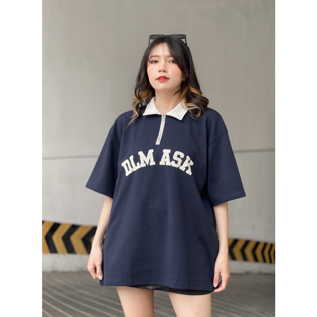 Áo thun Polo DML ASK cotton form rộng unisex nam nữ