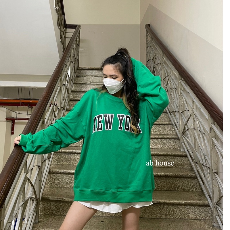 Áo Sweater Nỉ Cotton NEWYORK Unisex Nam Nữ (Ảnh Thật/Có Sẵn) | BigBuy360 - bigbuy360.vn