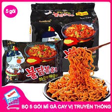 [LỐC 5 GÓI] MÌ GÀ CAY SAMYANG VỊ TRUYỀN THỐNG HÀN QUỐC 140G