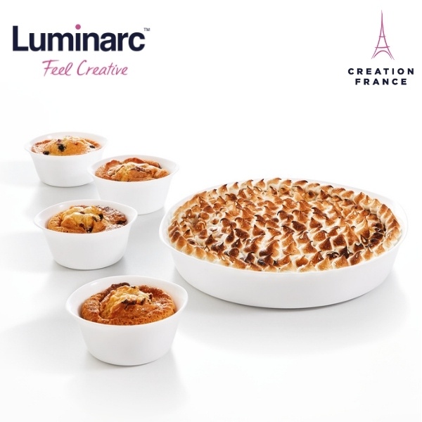 Bộ 3 Khay Nướng Thuỷ Tinh Luminarc Smart Cuisine Tròn 11cm - LUKHN3295