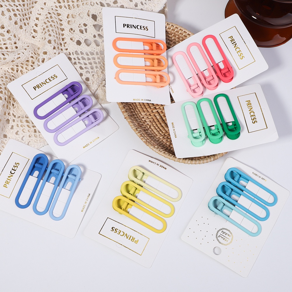 Set 3 Kẹp tóc KIDSBOWS phong cách vintage đáng yêu màu sắc ngọt ngào cho nữ