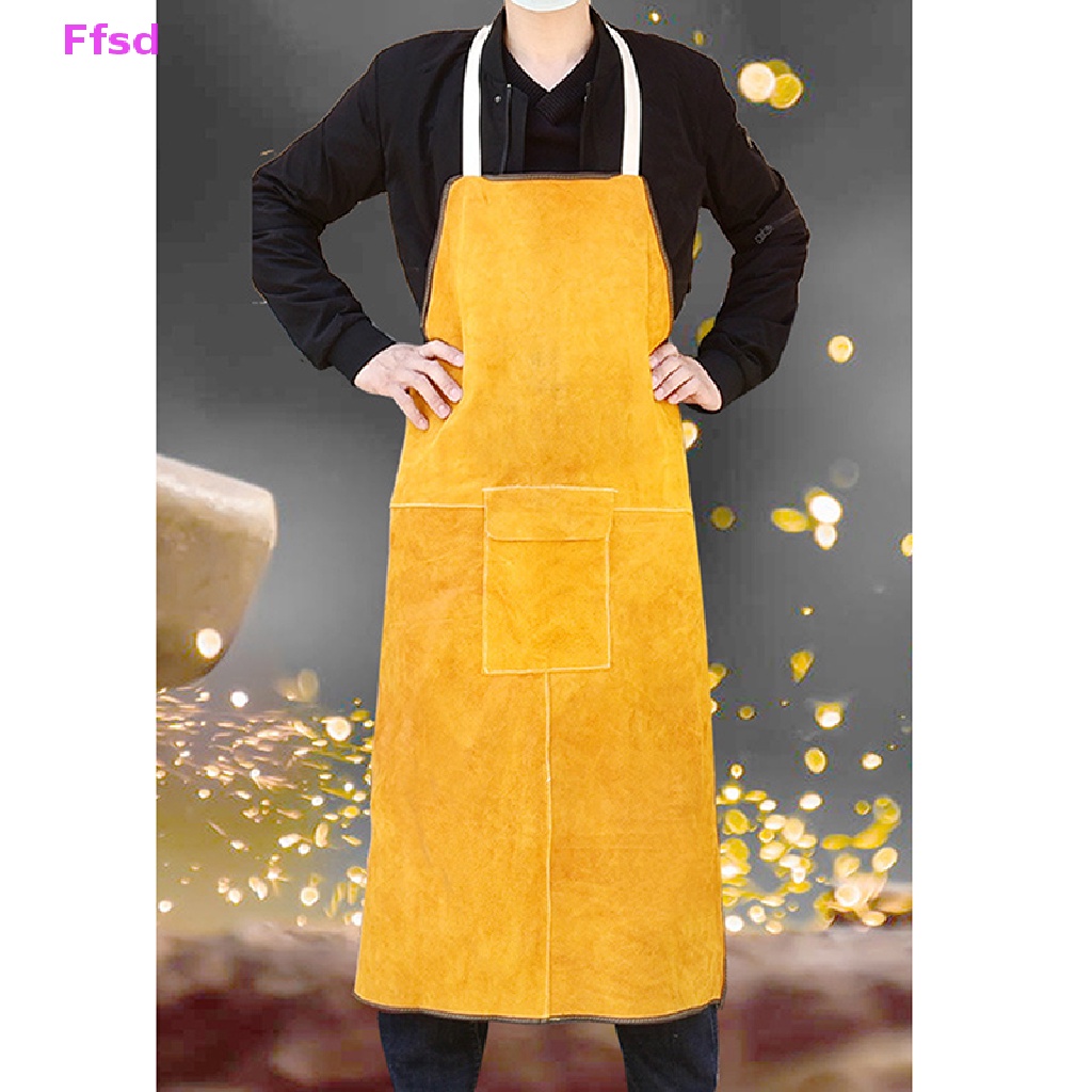 {Ffsd} Tạp Dề Bảo Hộ Lao Động Hàn Điện An Toàn Màu Đen * Bán Chạy