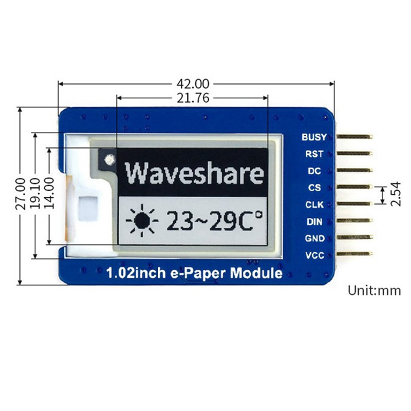 【COD】Waveshare 1.02 Inch Ink Screen Electronic Paper Flexible Ink Screen ule Partially Refreshed for Raspberry Pi | BigBuy360 - bigbuy360.vn