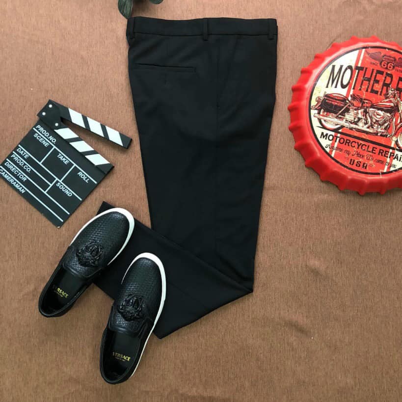 Quần Vải Kẻ Đỏ Chất Mịn Chống Nhăn Ít Bám Bụi Không Phai Màu Phong Cách