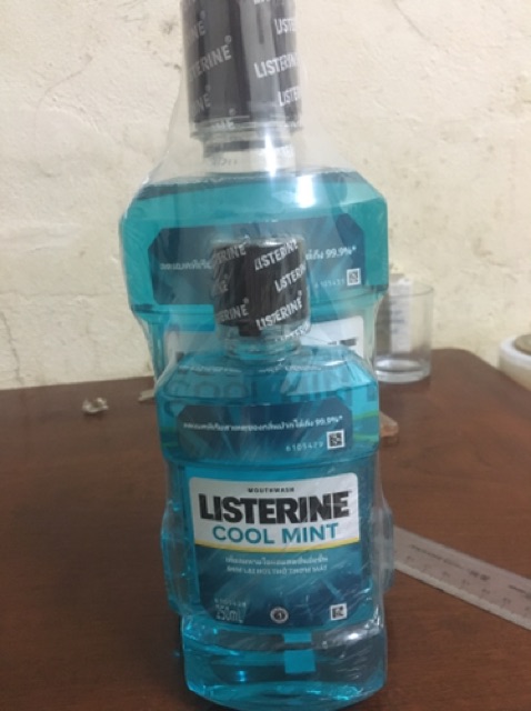 [FREESHIP 50K] COMBO Nước súc miệng diệt khuẩn LISTERINE COOL MINT 750ml + chai Listerine 250ml Thái Lan