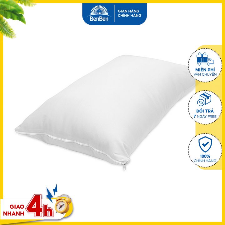 1 gối nằm ngủ 35x50cm, ruột gối hơi gòn đàn hồi cao cấp - Ben Ben