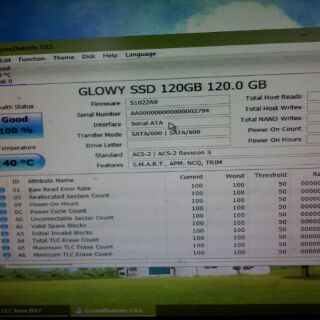SSD Glowy 120GB mới 120G