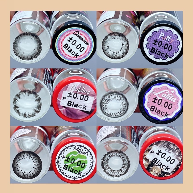 50 mẫu lens Đen _Black HOT size giãn to không độ mới nhất. Kính giãn tròng đen(free ship)