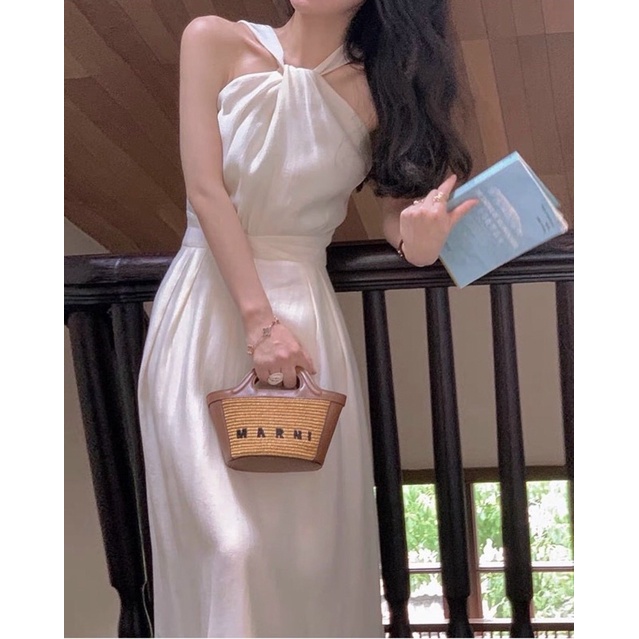 ĐẦM MIDI CỔ YẾM DÂY CHÉO✨ - ĐẦM ĐI TIỆC SEXY SANG CHẢNH