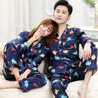 Bộ Đồ Ngủ Lụa Dài Tay Cho Cặp Đôi Y2642