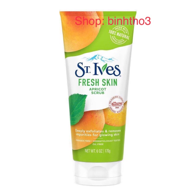 Sữa Rửa Mặt tẩy St. Ives Tươi Mát Hương Mơ tẩy tế bào chết 170g