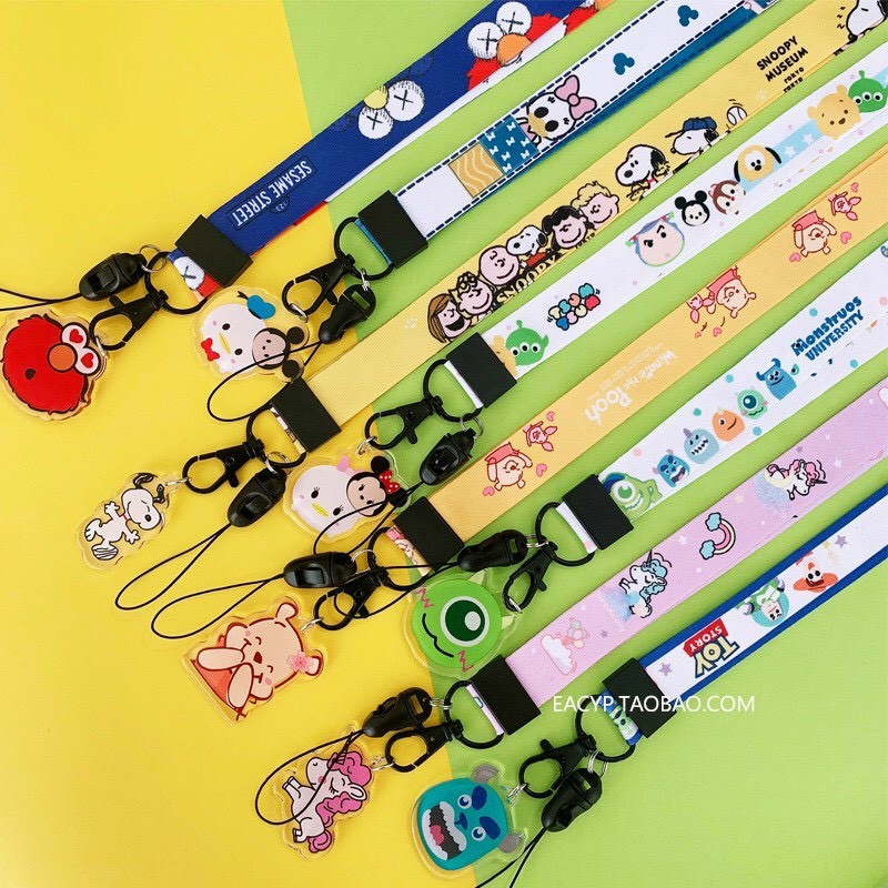 Dây đeo loại dài nhiều màu gắn stick siêu dễ thương dành cho điện thoại