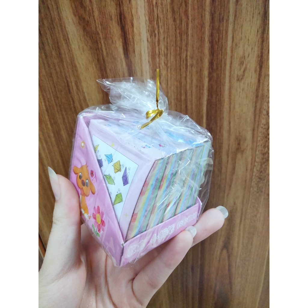 Giấy Gấp Origami, Giấy Thủ Công Gấp Hạc [ SIÊU XINH] ( kích thước 5 *5 cm)