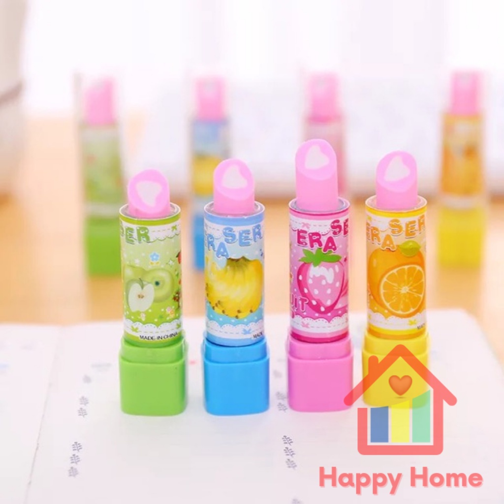 Tẩy bút chì, cục tẩy, gôm hình thỏi son dễ thương cho bé Happy Home