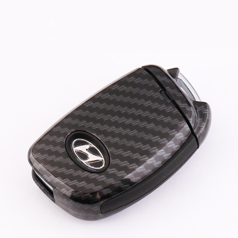 ốp chìa khóa Carbon i10, Elantra, Tucson (chìa cơ và khóa thông minh)