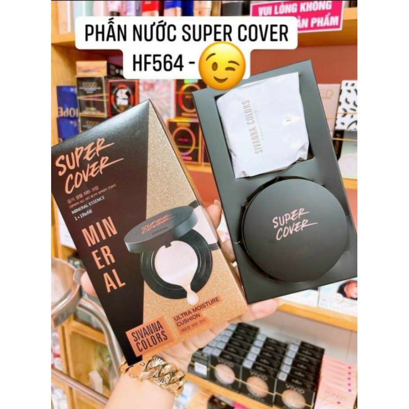 PHẤN NƯỚC SIVANNA SUPER COVER MINERAL ESSENCE CUSHION HF564 1 lõi tặng 1 lõi refill Thái Lan | BigBuy360 - bigbuy360.vn