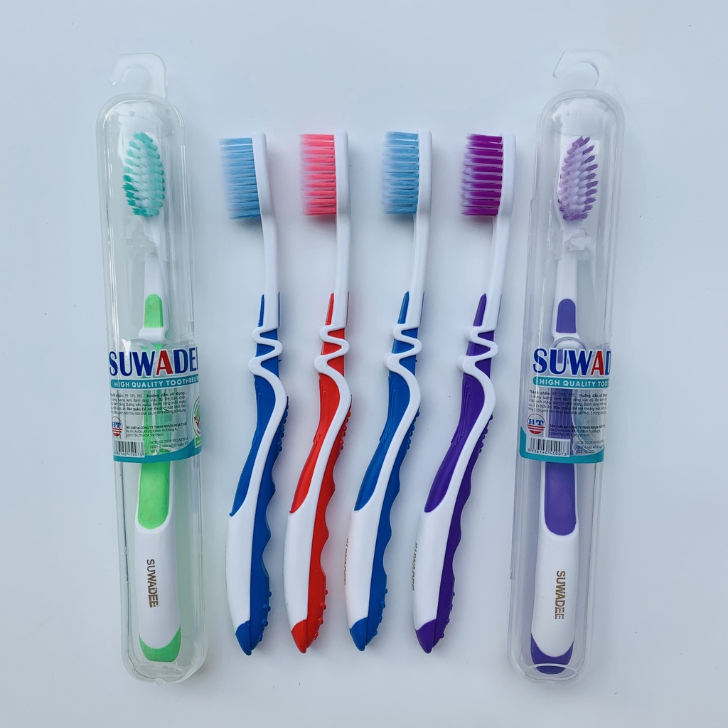 Bàn chải siêu mềm Suwadee có hộp móc treo