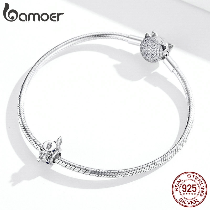 Hạt Trang Sức Bamoer Bạc 925 Hình Ấm Trà Rỗng Làm Trang Sức Thủ Công