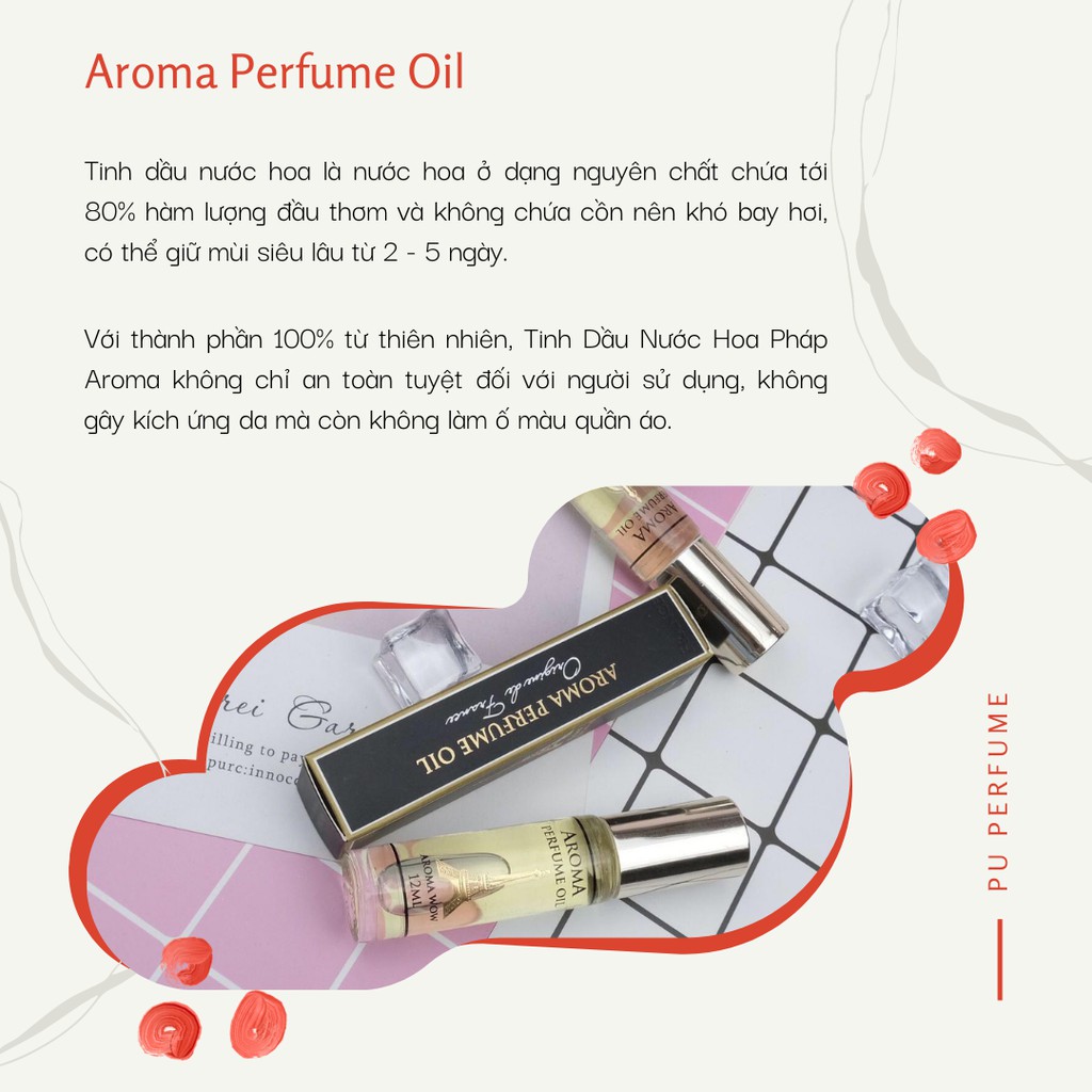 Nước Hoa Chanel, Tinh Dầu Nước Hoa Chanel Coco 12ml Dạng Lăn Tiện Dụng, Bám Mùi Siêu Lâu