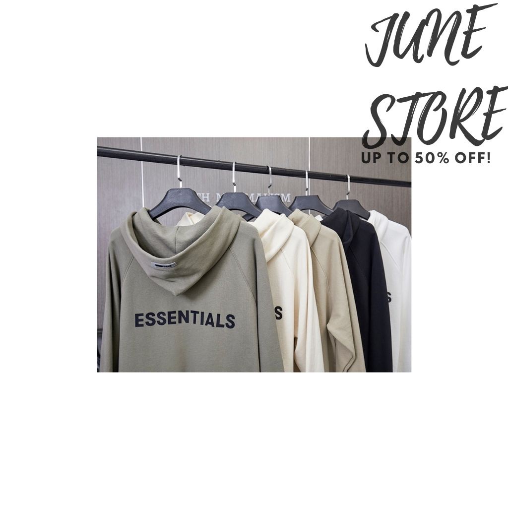 Áo khoác essentials có mũ, Hoodie Jacket Fear Of God Essentials