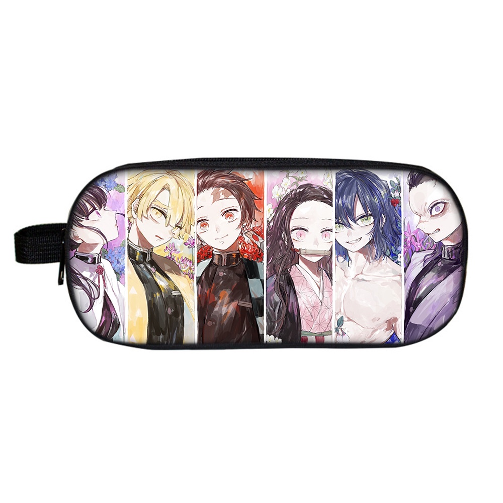 Túi Đựng Bút Hai Ngăn Sức Chứa Lớn In Hình Anime Demon Slayer