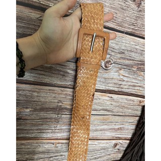 Thắt lưng da thật vintage da mềm bản 8cm freesize