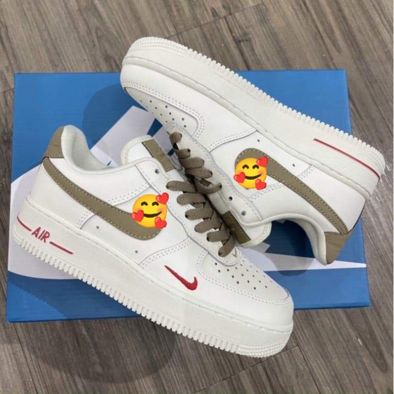 Giày thể thao AF1 vệt nâu, Giày sneaker air force 1 low premium white brown nam nữ cực chất dễ phối đồ 2022 | WebRaoVat - webraovat.net.vn