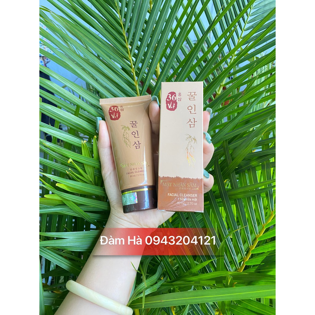 Sữa rửa mặt mật nhân sâm - cao sâm mụn đỏ 36 vị