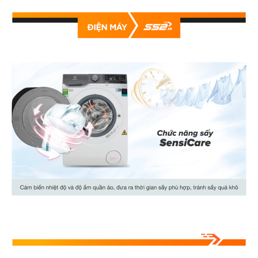 Máy giặt sấy Electrolux Inverter 8 kg EWW8023AEWA - Hàng Chính Hãng