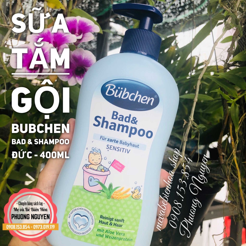 Sữa tắm gội Bübchen Bad & Shampoo (Chai 400ml có vòi)