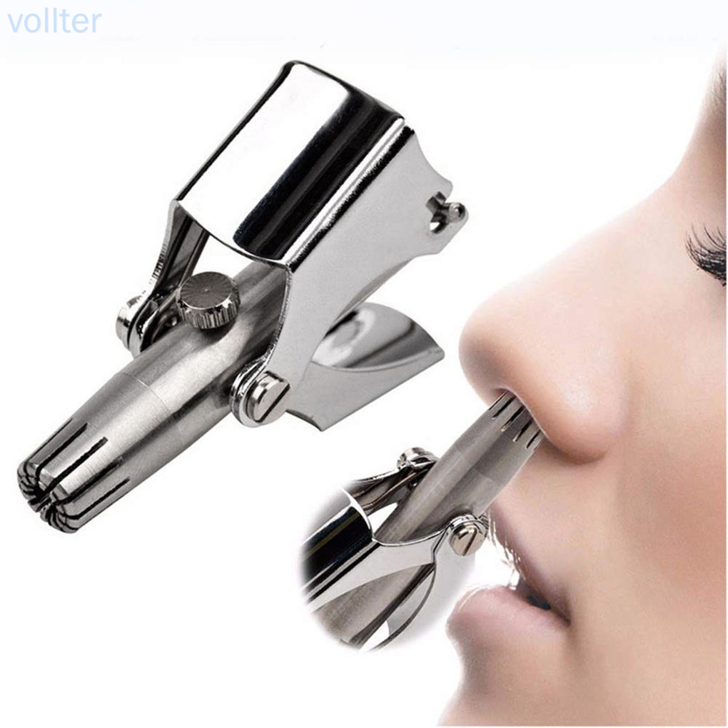 [Hàng mới về] Dụng cụ tỉa lông mũi bằng thép không gỉ màu bạc tiện lợi cho salon