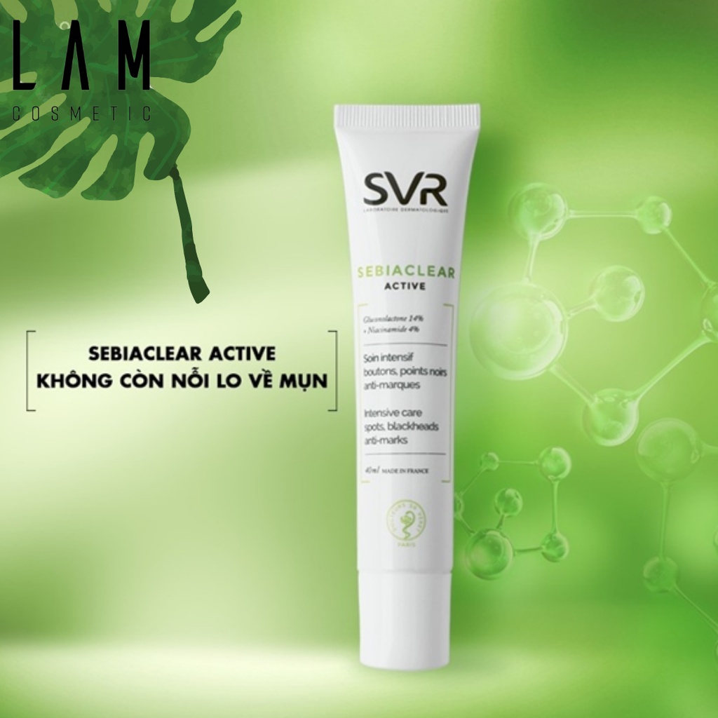 Kem Dưỡng Làm Giảm Mụn Và Dầu Nhờn SVR Sebiaclear Active 40ml