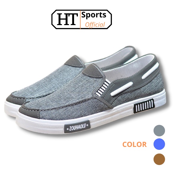 Giày lười vải nam HT Sports siêu bền nhẹ thoáng khí phong cách thời trang