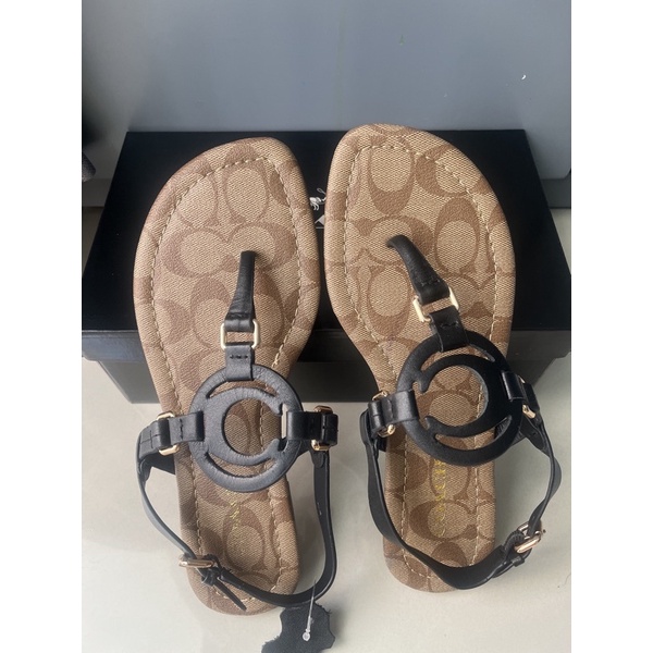 Giày Sandal Nữ COAC*H dạng kẹp ngón siêu xinh fullbox -Hàng xuất Dư hiếm