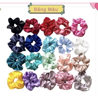 Dây buộc tóc Scrunchies lụa Phi Bóng