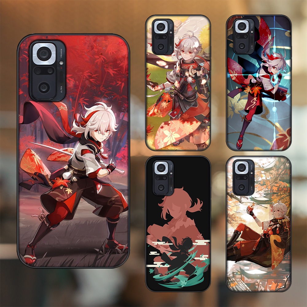 Ốp lưng Xiaomi Redmi Note 10 Pro viền đen in hình Kazuha Genshin Impact