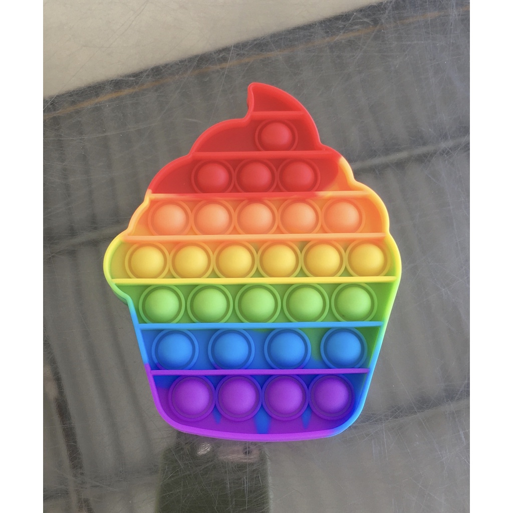 Pop It Fidget Toy, Đồ Chơi Pop It Bấm Nút Bóp Bóng Thông Minh Giảm Stress, Căng Thẳng Bằng Silicon An Toàn Cho Trẻ Em