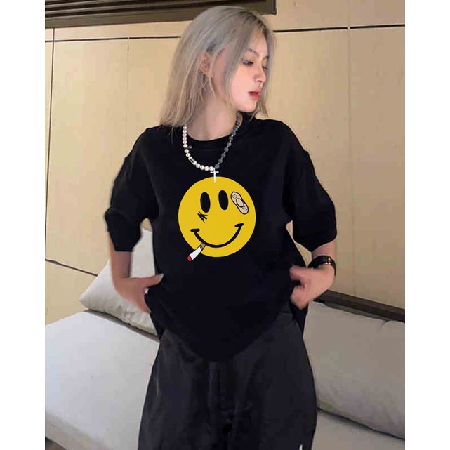 Áo thun nữ form rộng đẹp tay lỡ kiểu hàn quốc chất vải cotton AT203 Miucho in hoạt tiết