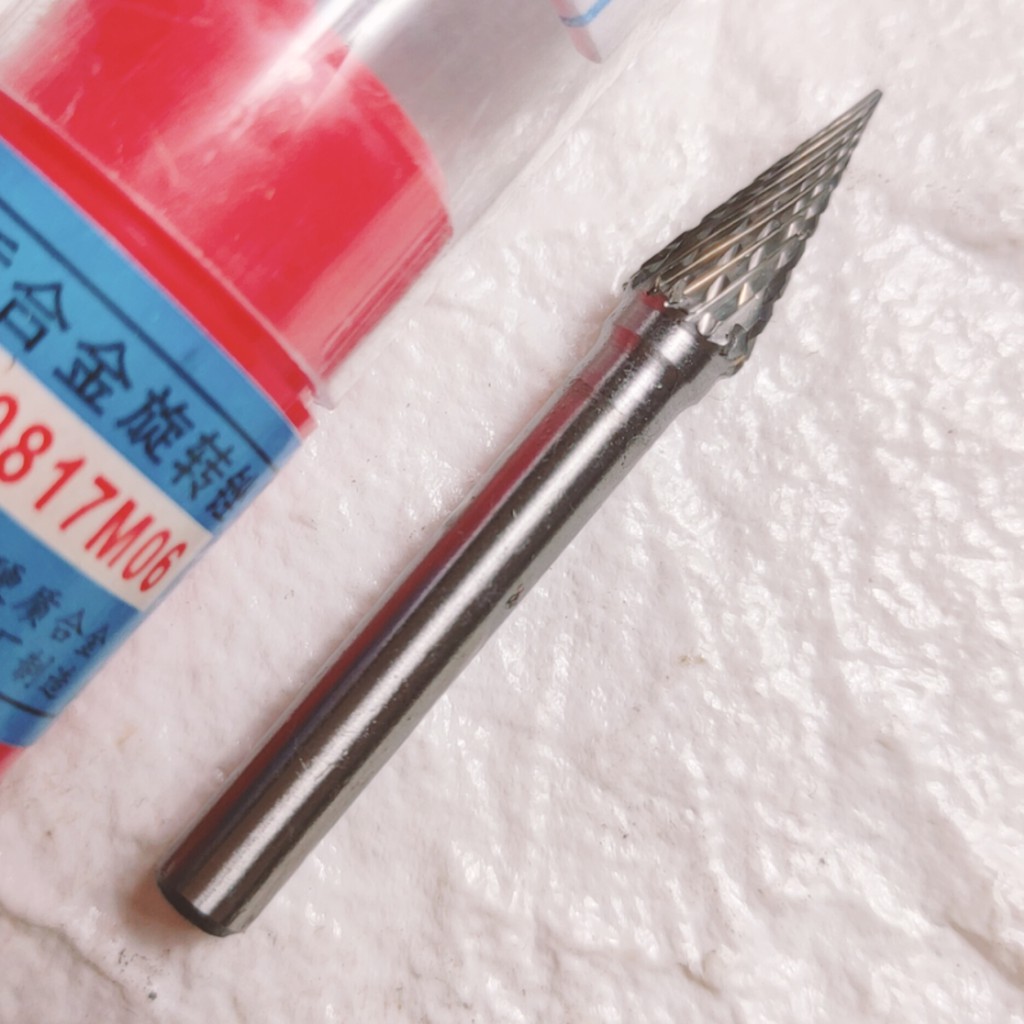 Mũi mài hợp kim hình chóp MX 8mm, mũi doa hợp kim vonfram dùng để phay, điêu khắc gỗ, nhôm, đồng, hợp kim (SS7027)