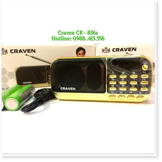 Loa nghe nhạc usb thẻ nhớ fm craven cr-836s