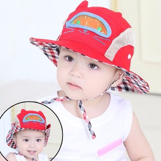 Nón vành cho bé trai,bé gái cực dễ thương K33 (Đỏ)